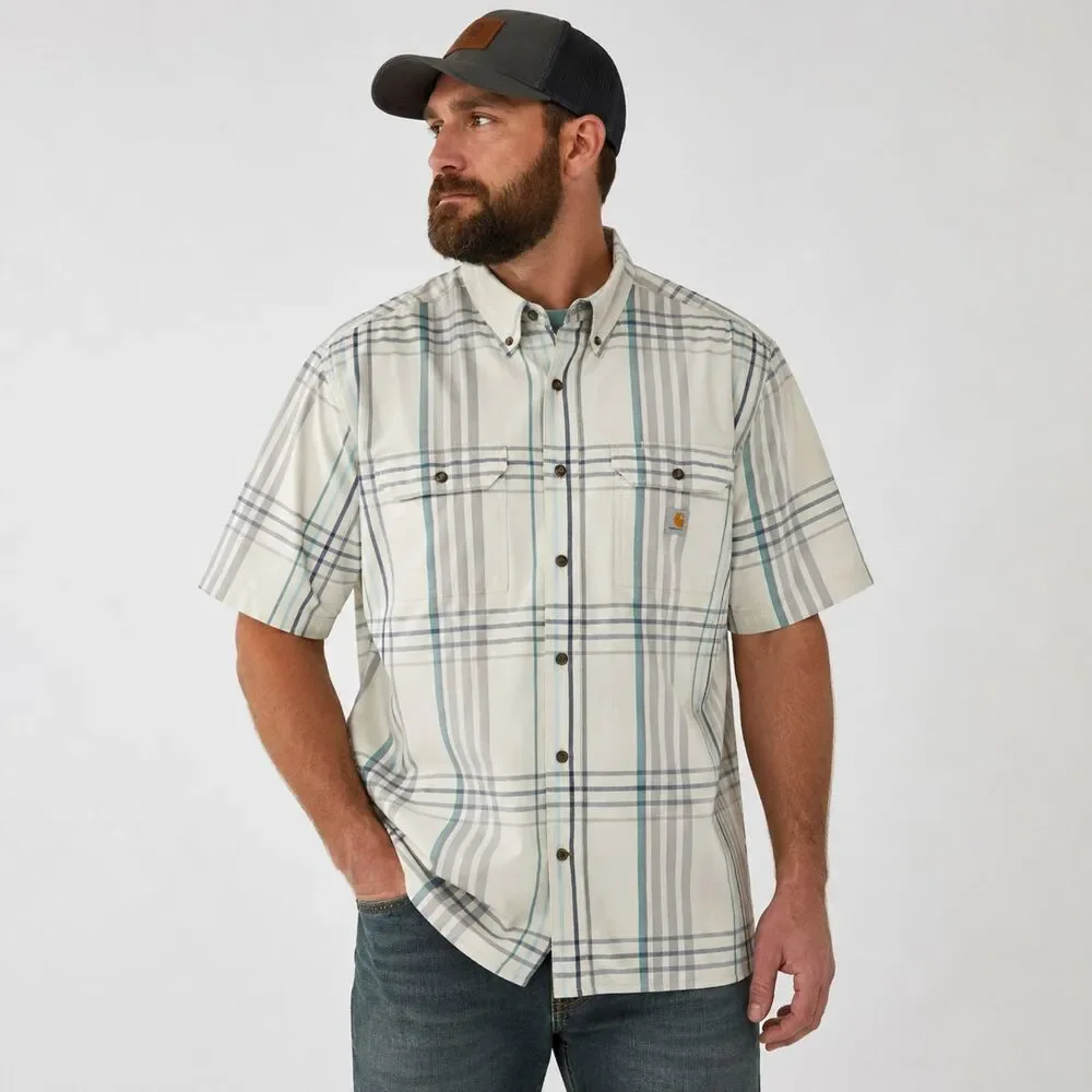 Carhartt Loose Fit Plaid Cotton Work Shirt Large